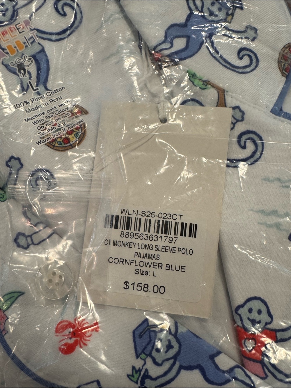 Roller Rabbit Connecticut Print PJs size Large - Picture 6 of 6